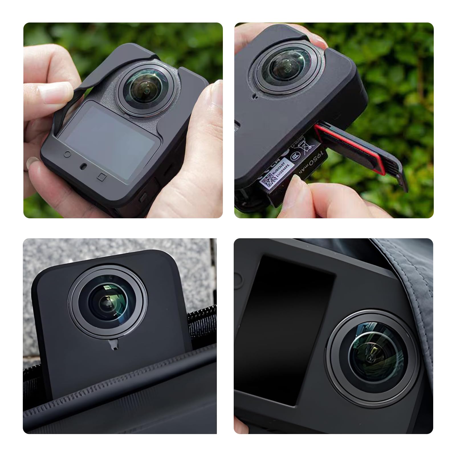 Osmo 360 Coque de protection en silicone pour objectif d'appareil photo - Anti-rayures et anti-chocs - Pour accessoires d'appareil photo DJI Osmo 360