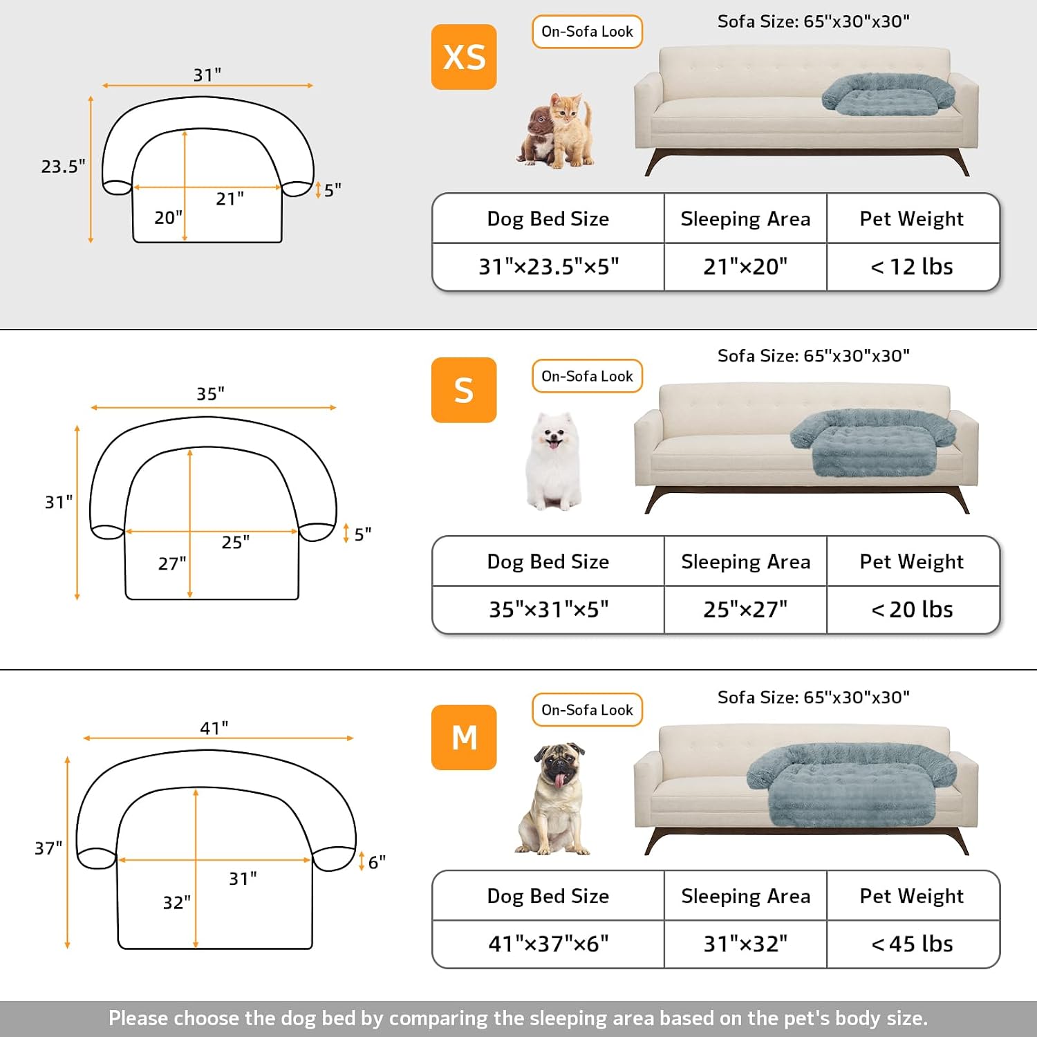 GGIB Dog Couch Cover Calming Plush Dog Bed Mat for Furniture Sofa Protector Washable Removable Cover for Large Medium Small Dogs and Cats Dark Grey XS
