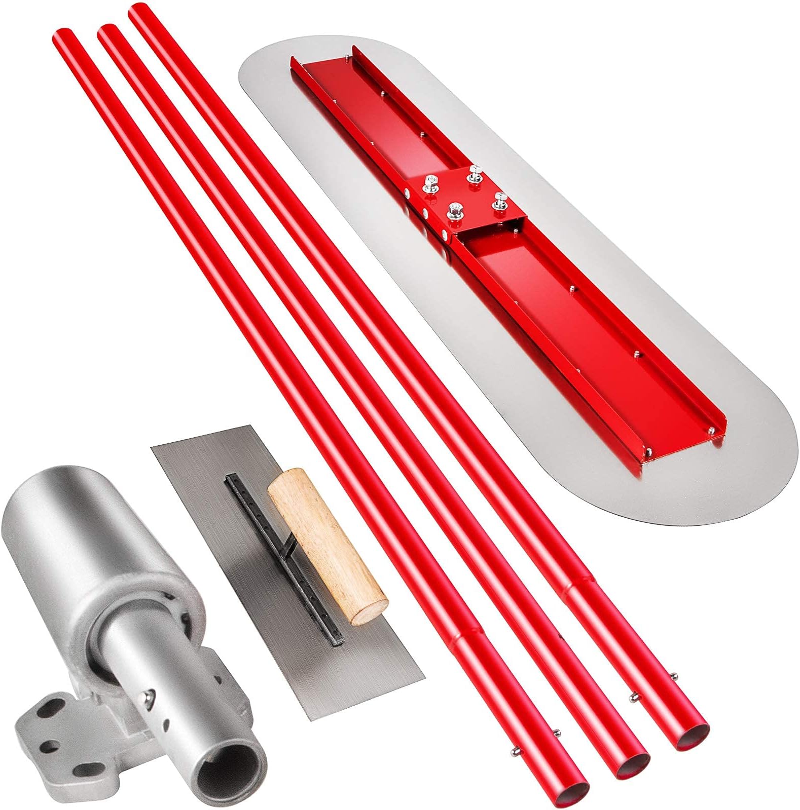 VEVOR Manganese Steel Concrete Float 1200x300mm Cement Tool Bull Concrete Kit Bull Pool Float Bull Float Handle Bull Float Bracket Concrete Tool Finishing