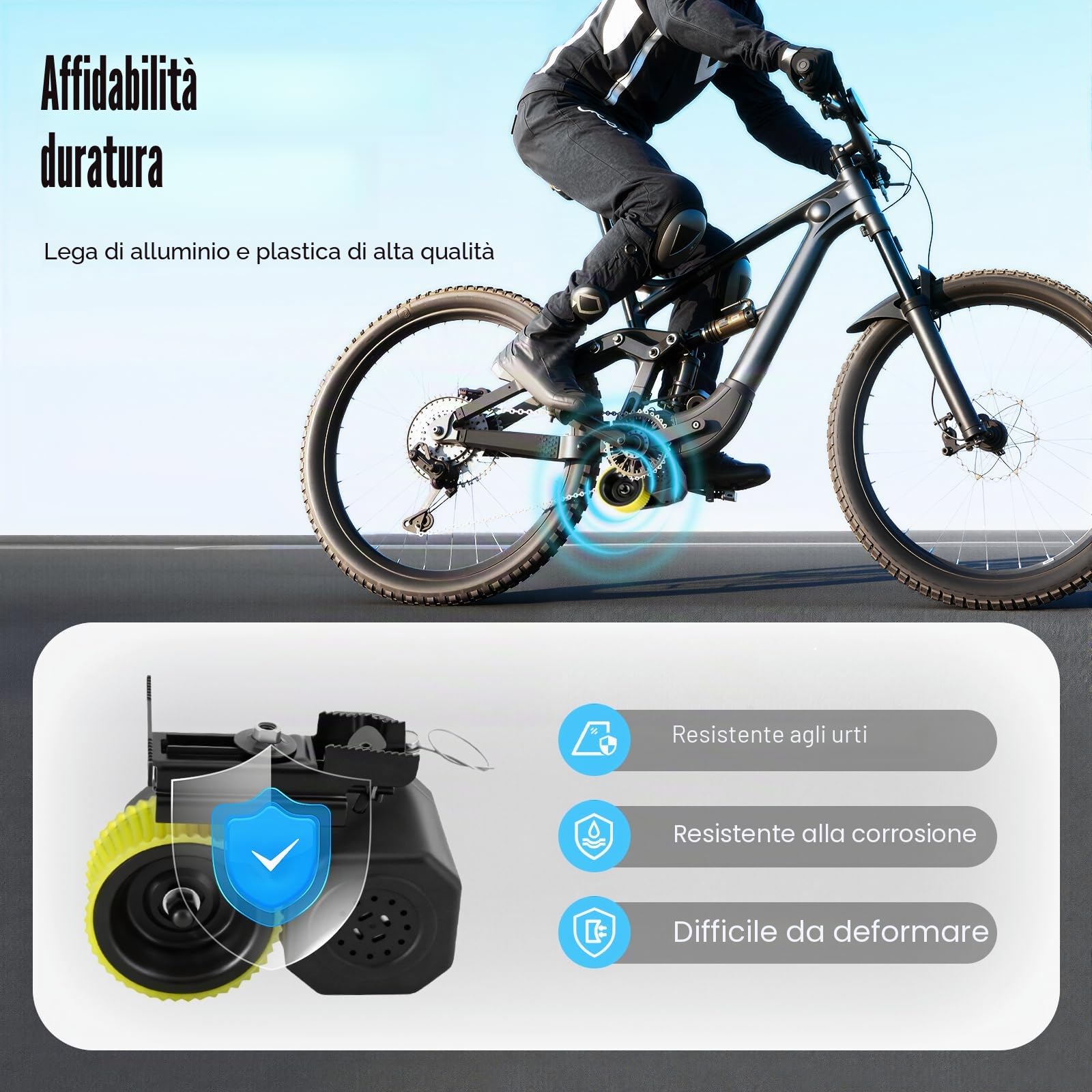 Motore ausiliario per bicicletta, lega di alluminio di alta qualità e plastica, motore da 250 W, adatto per mountain bike elettriche e biciclette, adulti