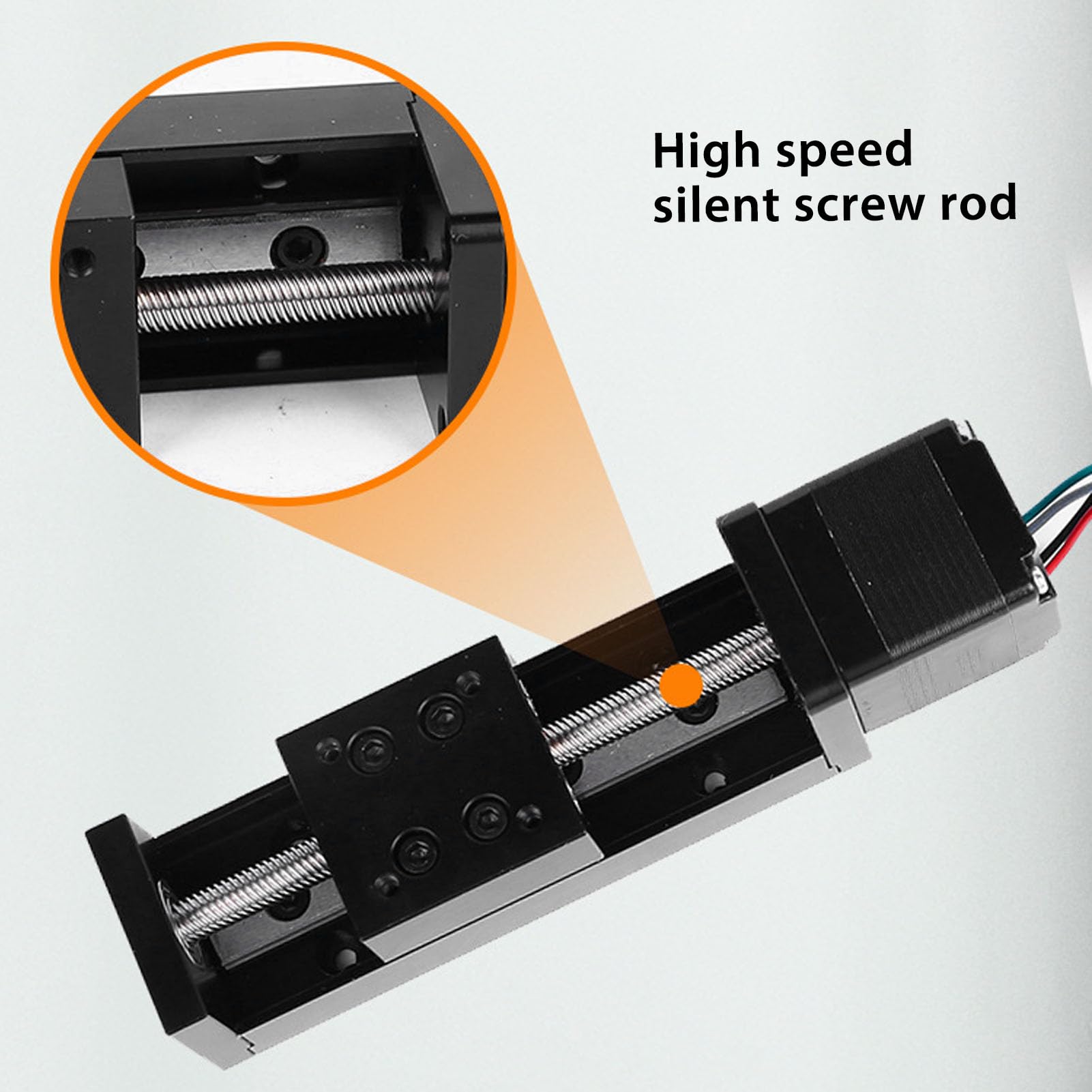 Linear Rail, Linear Stage Actuator with T Screw Rod for DIY CNC Router Milling Machine, Mini Guide Slide Actuator 28 Stepper Motor 100mm Stroke DIY CNC Router Parts X Y Z Stage