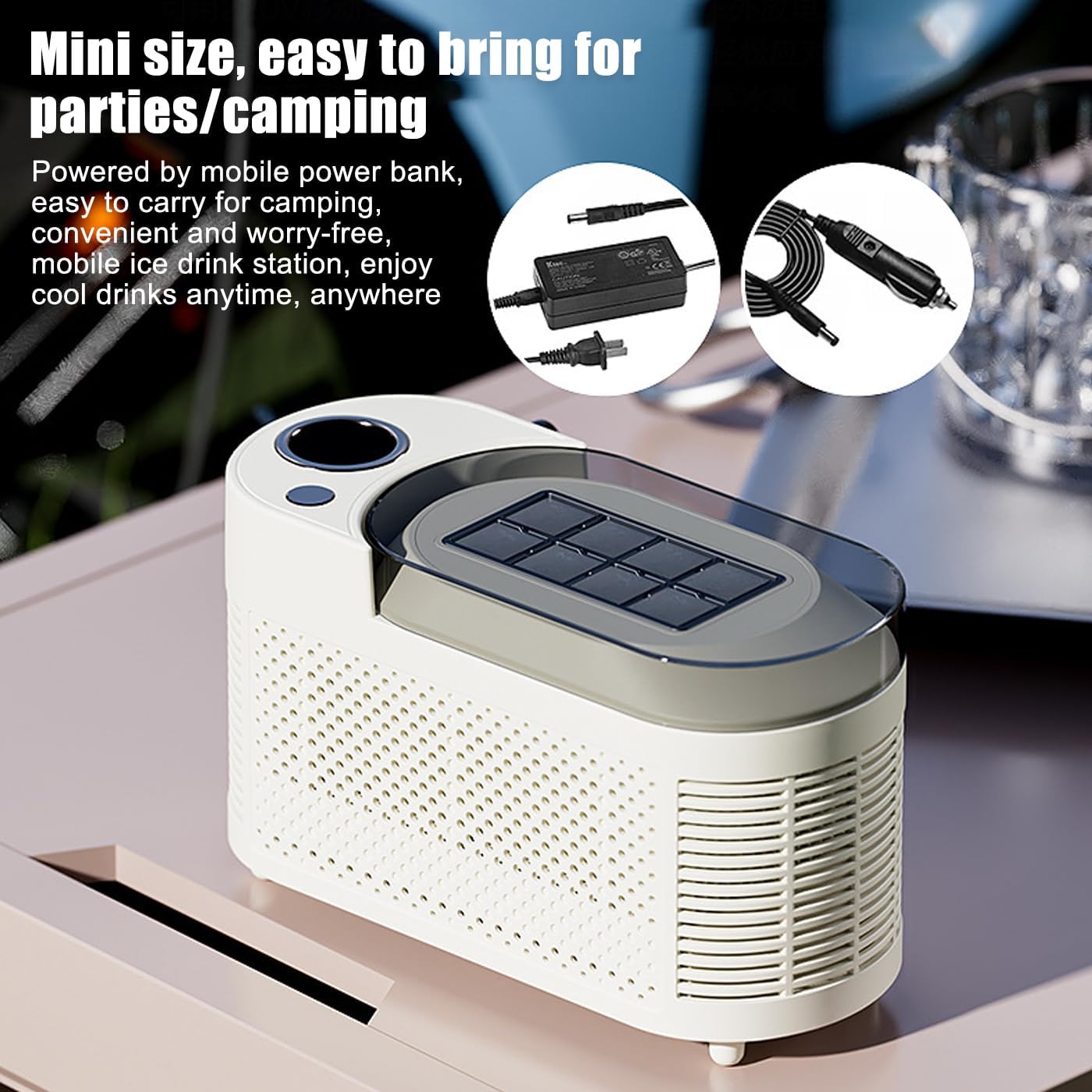 Mini máquina de Fabricantes de Hielo para encimera en el hogar, portátil y pequeño | Hace Cubitos de Hielo Transparentes en 10 Minutos | Bajo Ruido, Ahorro de energía, fácil de Limpiar | para Cocina