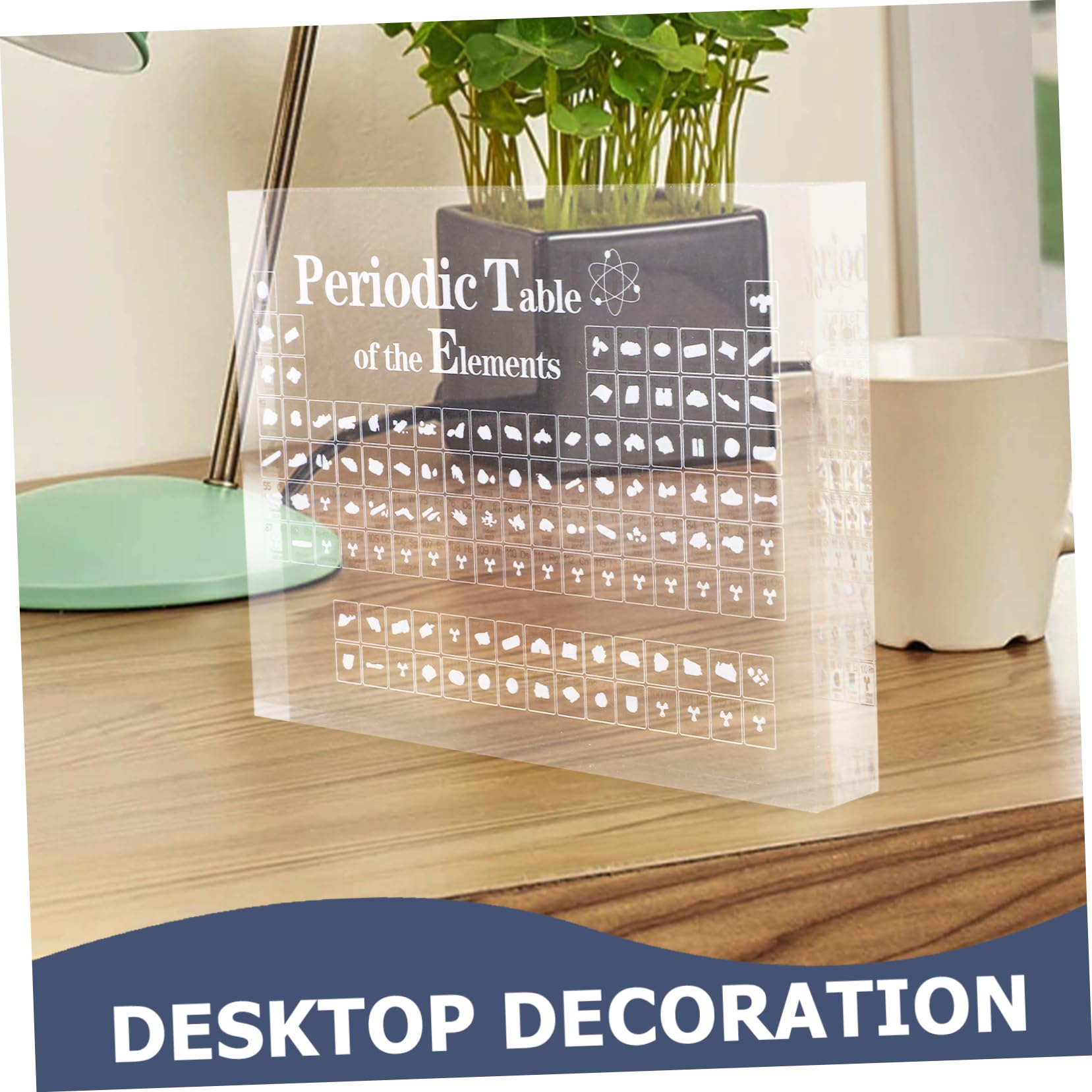 OSALADI Acryl Periodensystem der Elemente Tischdeko für Büro und Bibliothek