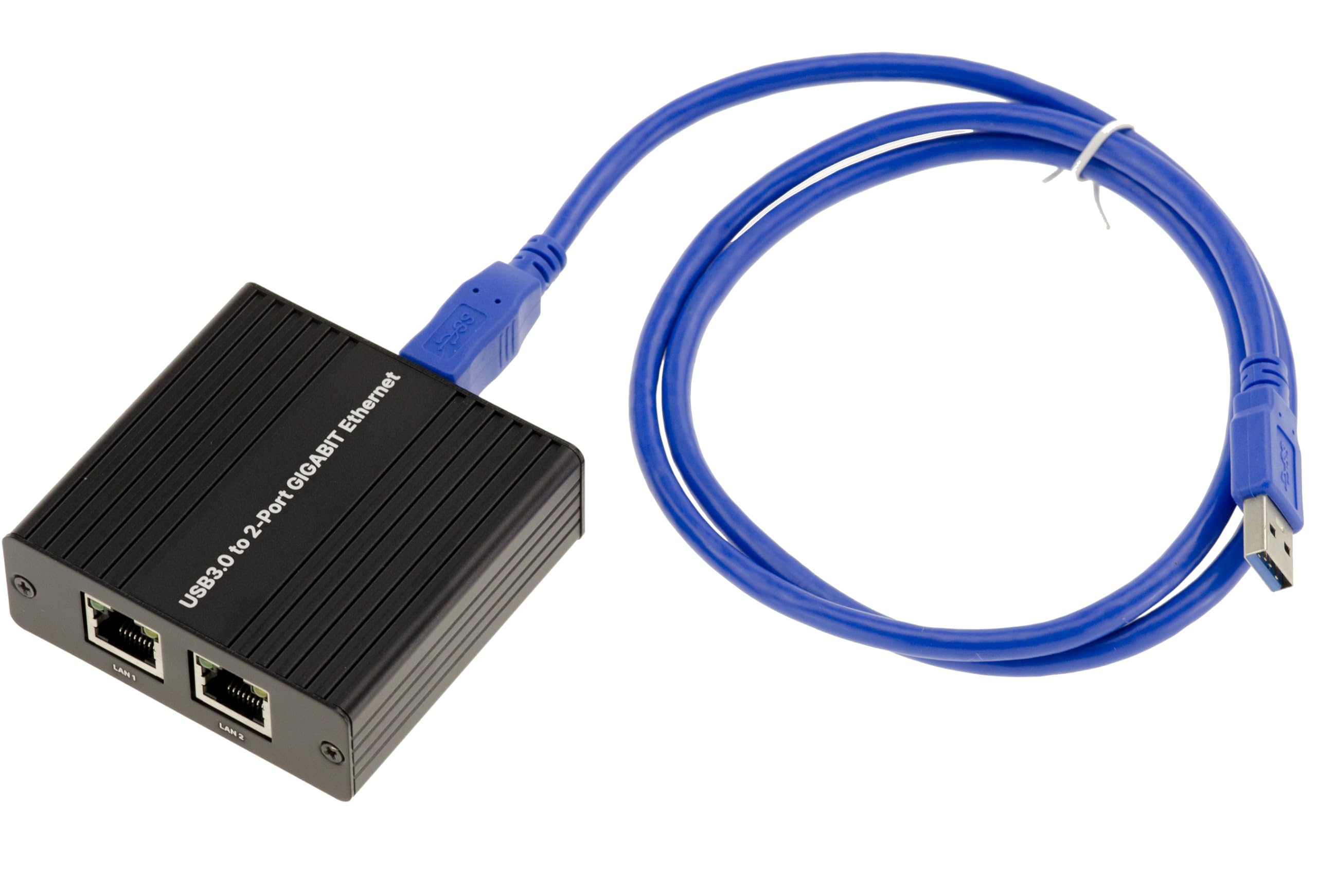 KALEA-INFORMATIQUE Kabel USB 3.0 do 2 portów RJ45 LAN GIGABIT ETHERNET 10 100 1000 z podwójnym chipsetem ASIX AX88179