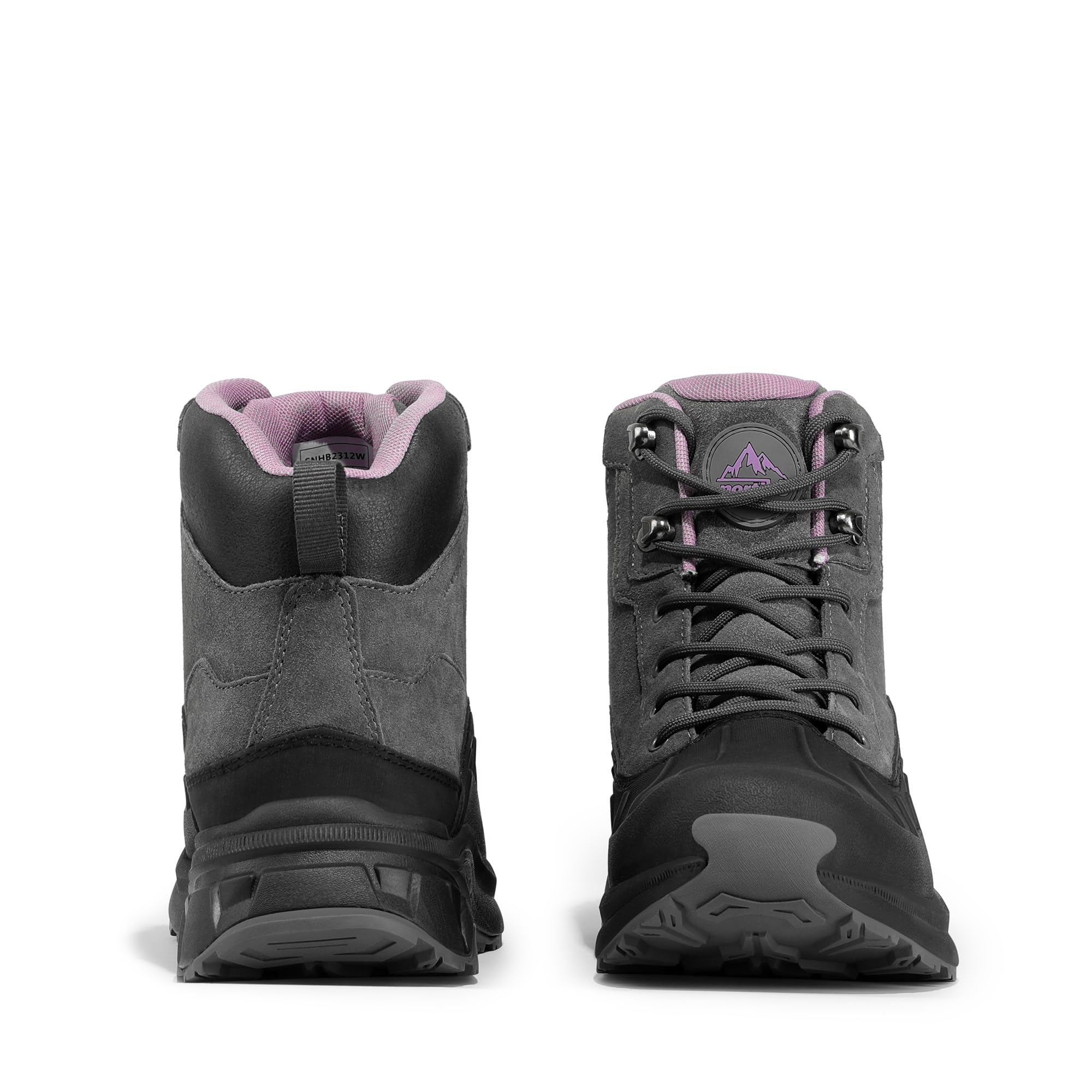 NORTIV 8 Damskie wodoodporne buty turystyczne outdoorowe trekkingowe kemping szlak turystyczne buty, ciemnoszary, 40.5 EU