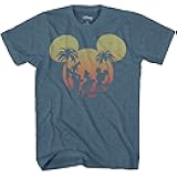 Mickey Mouse Donald Duck Goofy Sunset Adult Mens Graphic T-Shirt