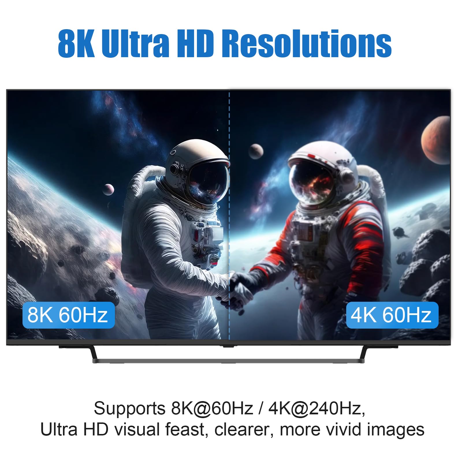 Conmutador HDMI 2.1 7x1, Tendak Aluminio 8K@60Hz HDMI Switch 7 en 1 Out HDMI Conmutador con mando a distancia IR Soporte 4K @ 120Hz/240Hz, HDR10+, HDCP 2.3