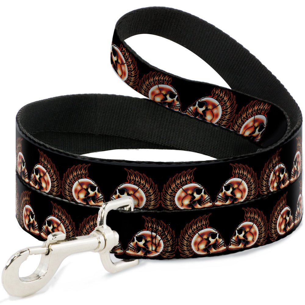 Laisse pour chien Mohawk Têtes de Mort accessoire canin robuste 6 pieds