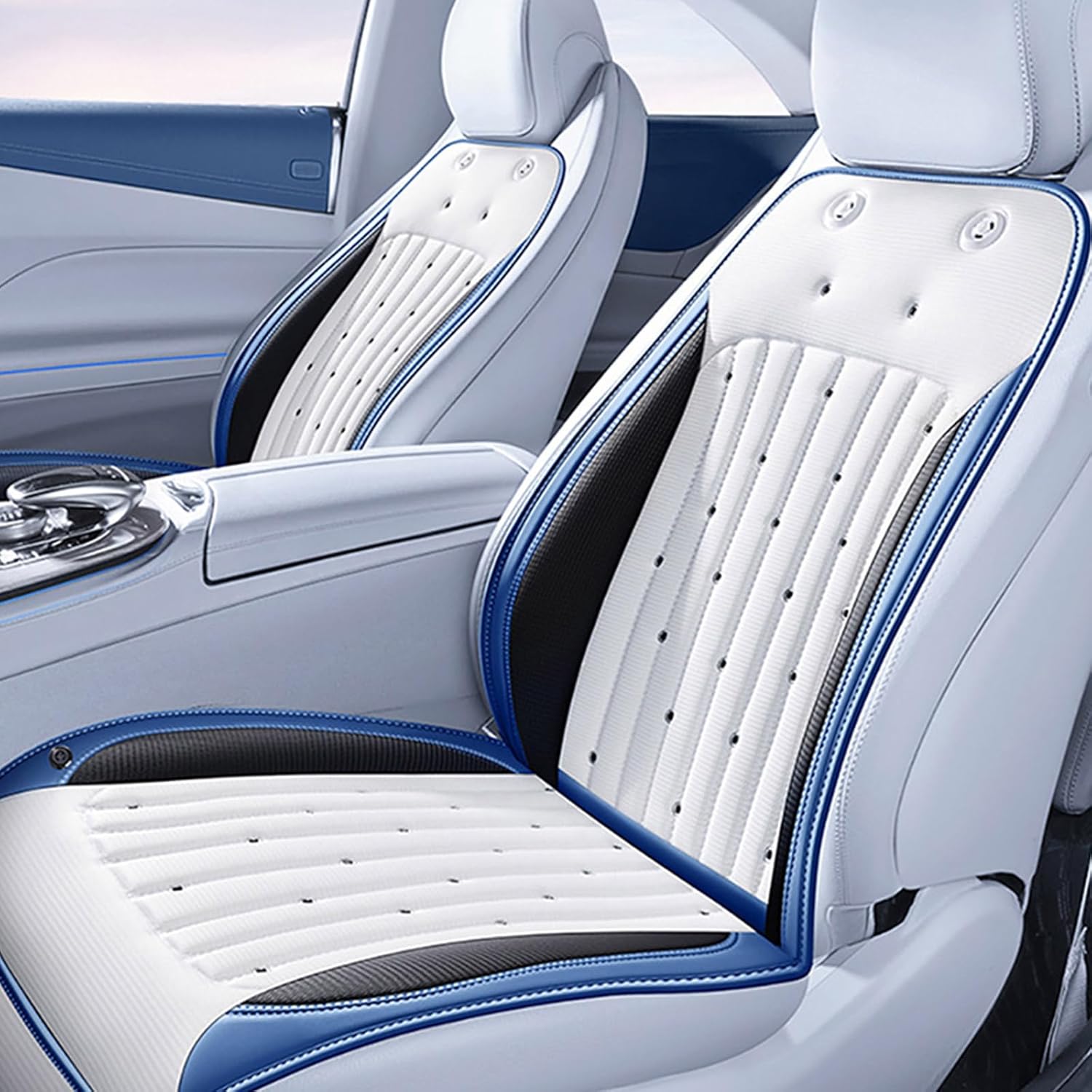 Car Seat Cooler with Super Quiet Operation & Adjustable Ventilation - 12V Portable Cooling Pad for Long Trips, Daily Commute, Drivers, Travelers - 3 Speed, Double Boost