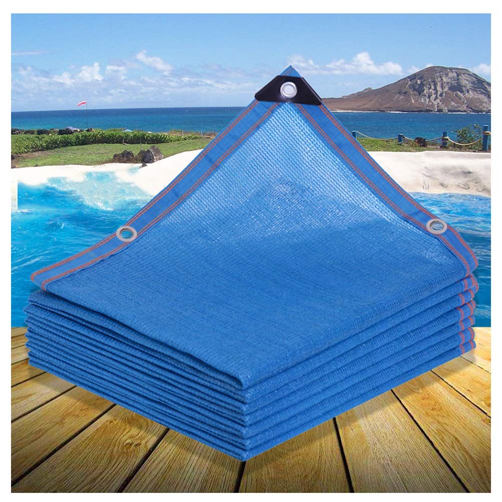 Toile d'ombrage bleue 3x6m avec un taux d'ombre de 90% pour balcon ZWRYW