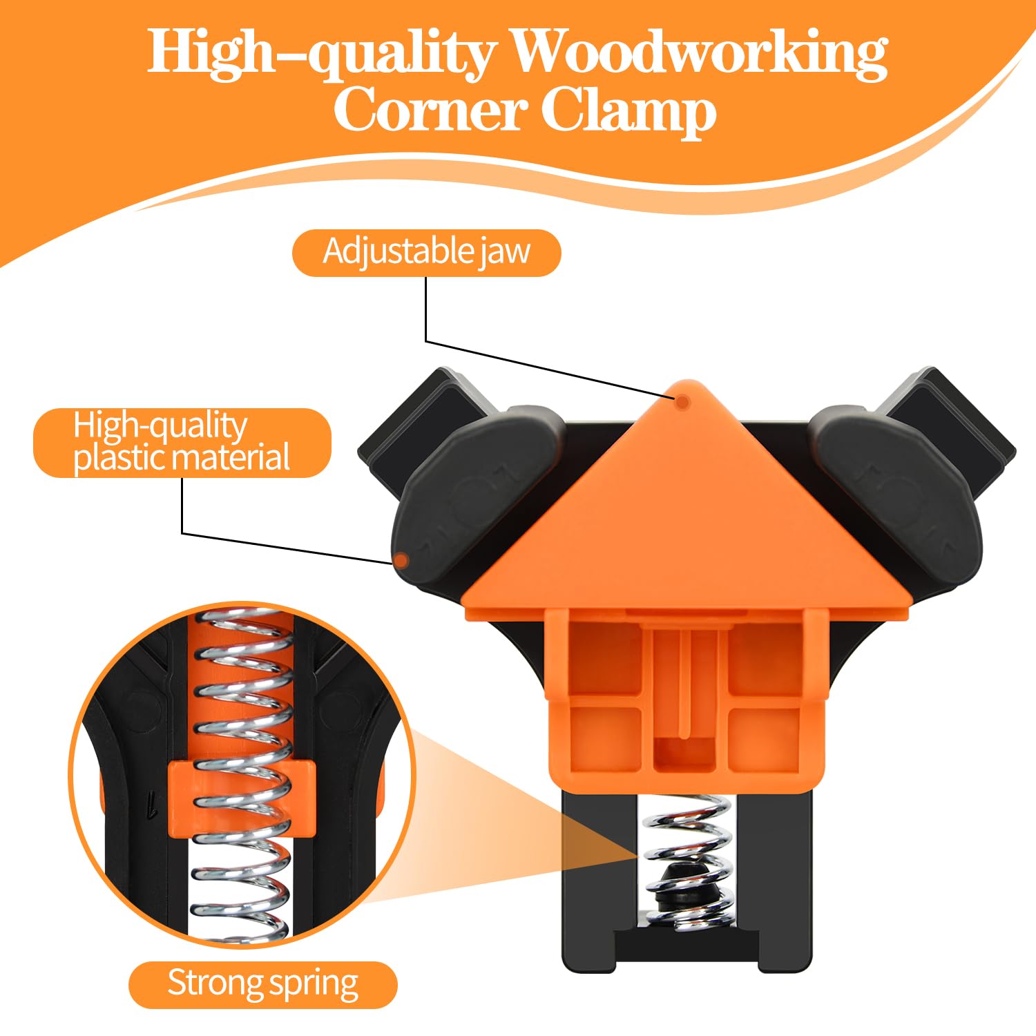 Snapklik.com : 4 Pack Plastic Corner Clamp, 90 Degree Right Angle Clamp ...