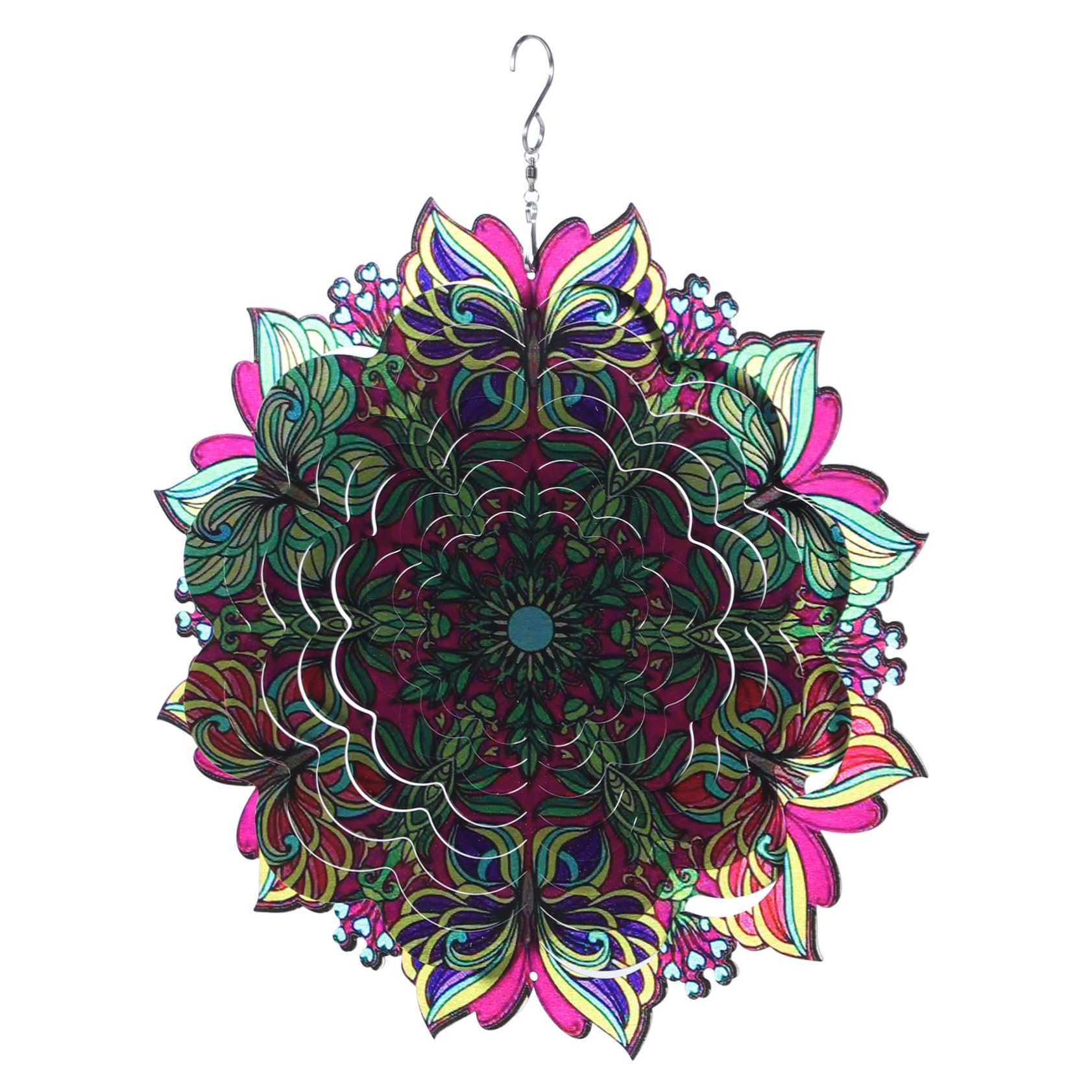 Girouette 3D éolienne décorative en fer pour suspension extérieure et balcon