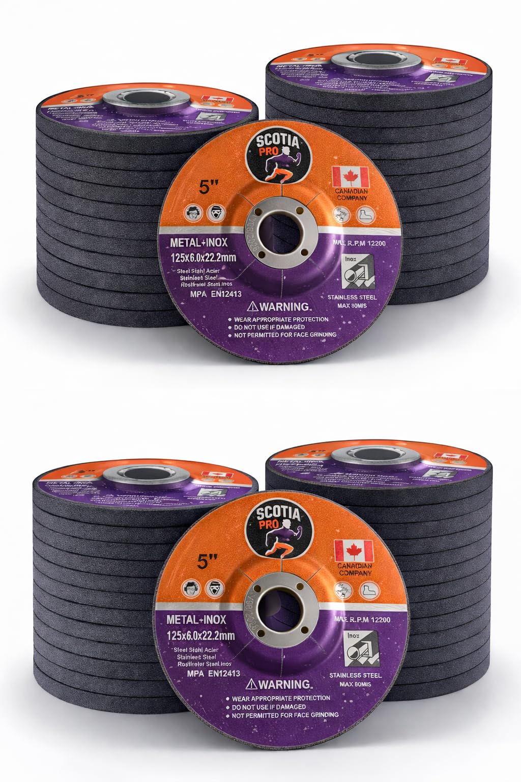 Scotia PRO 25 Pack 5" x 1/4" Grinding Wheels for Metal sold price at auction in Canada