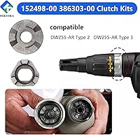 Vista 4 de Paquete de 6 kits de embrague 152498-00 386303-00 compatibles con embrague de salida DW255-AR tipo 2/3 y embrague intermedio COMBO00194