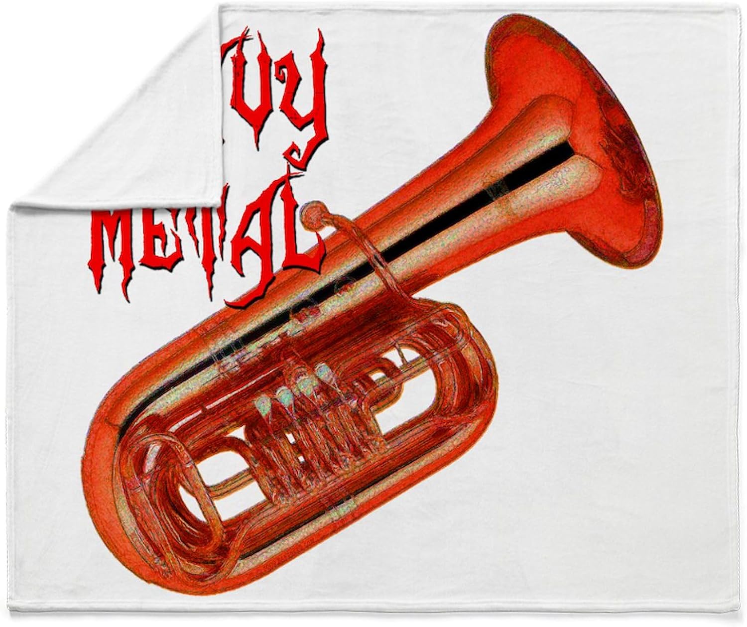CafePress Heavy Metal Tuba Throw Blanket Super Soft Fleece Plush Throw Blanket, 60"x50"