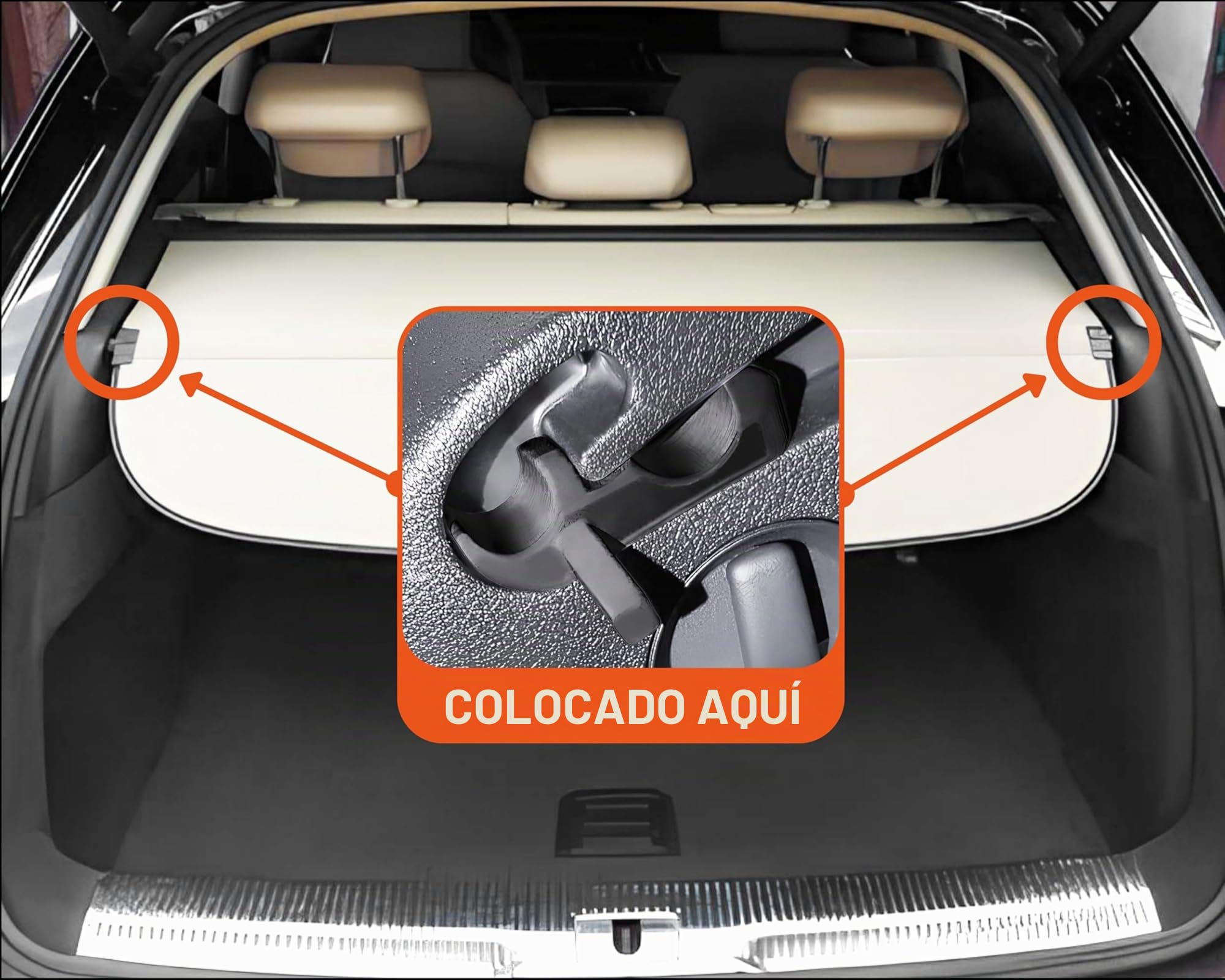 Soportes de cortinilla de maletero para Audi Q3 8U y otros compatibles con código 8U0863880L Resistente a altas temperaturas y torsión