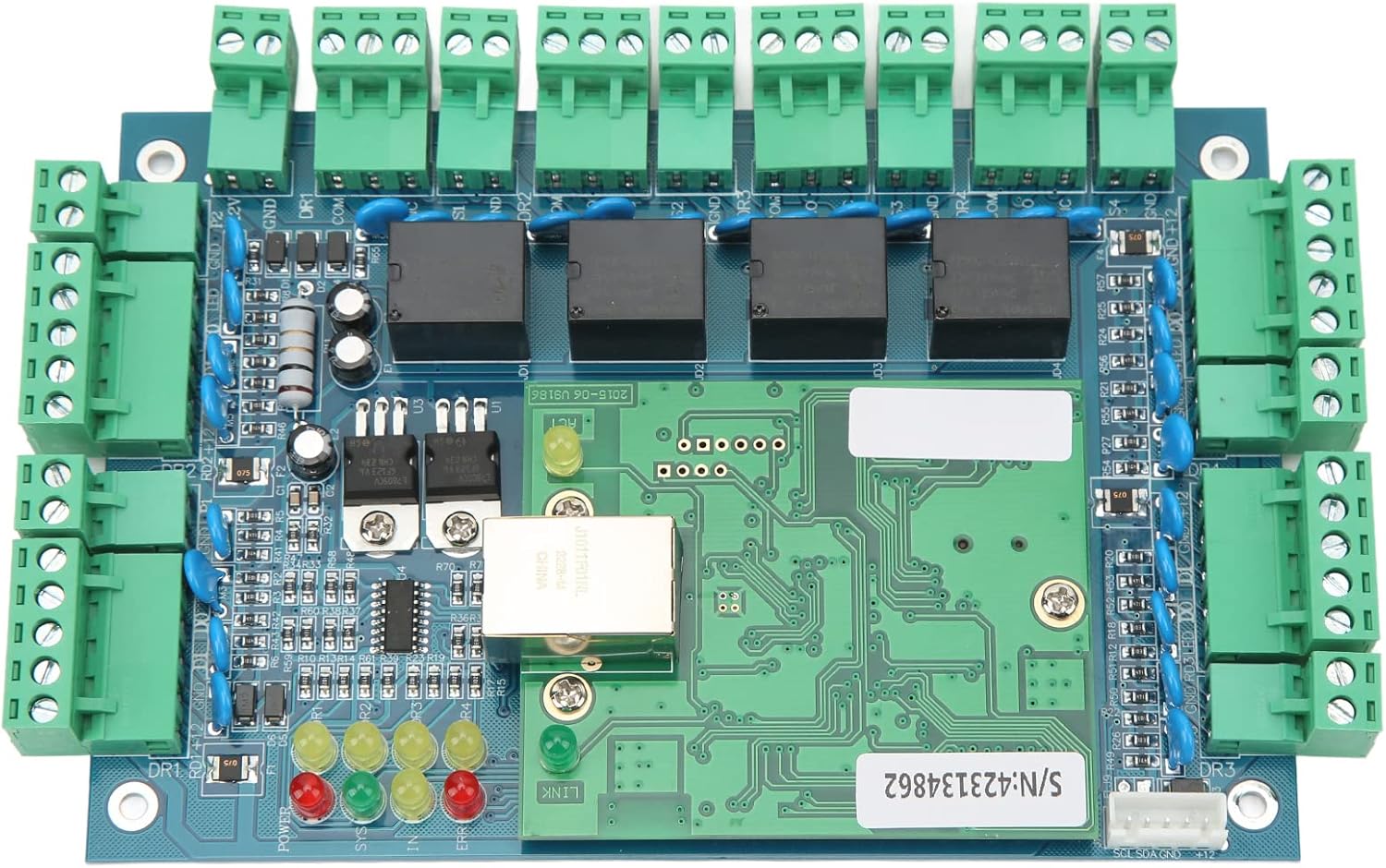 4 Door Access Controller TCP IP Mode Stable Operation Access Wiegand Control Panel Board for Commercial Buildings Office Security Systems Industrial Grade PCB Material
