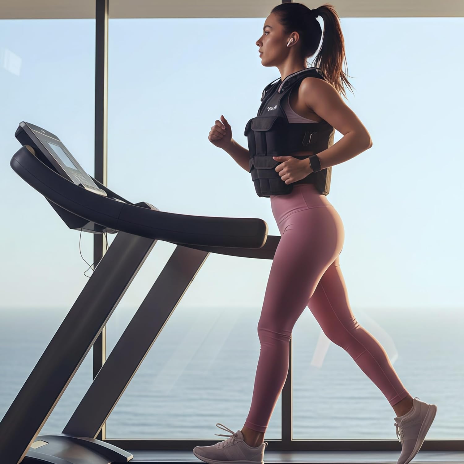 Adjustable Weighted Vest - 2-18lbs/2-42lbs Vest with 16 Ironsand Weights and Large Pocket, Weight Vest for Men and Women Strength Training, Running, Walking