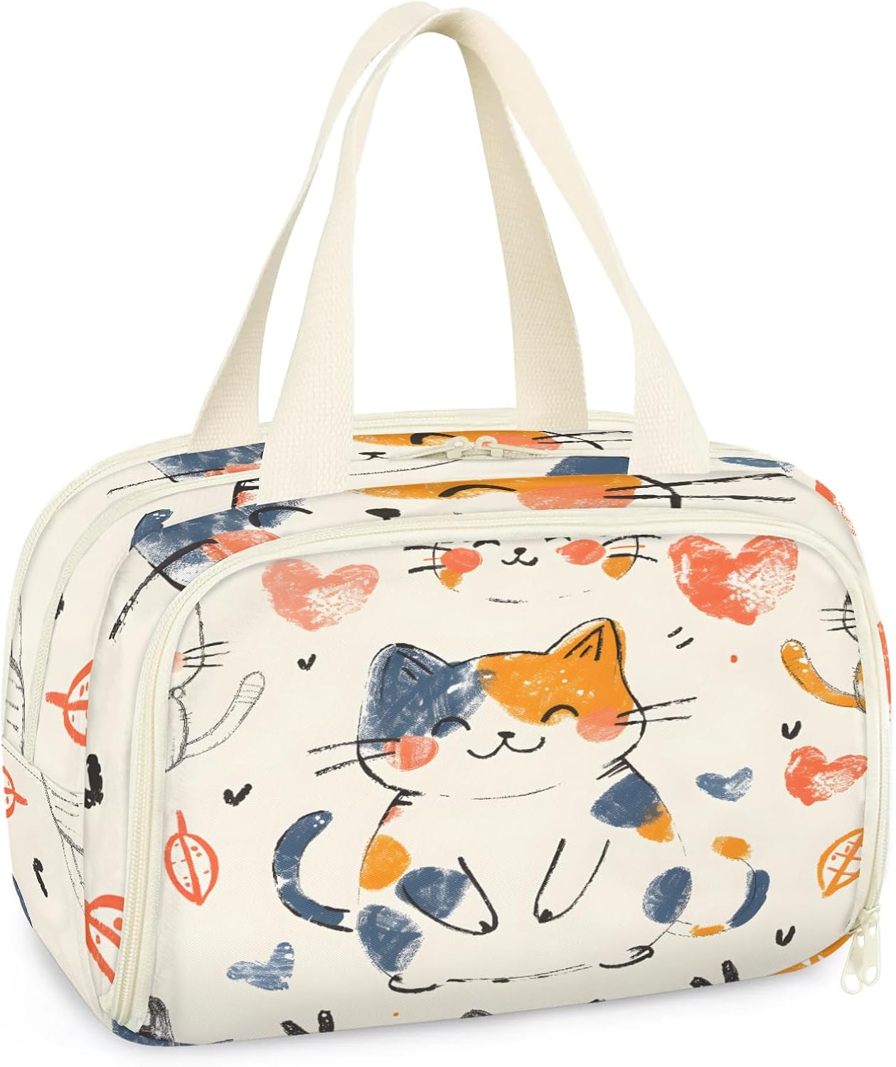 Funny Cats Travel Toiletry Bag with Handle