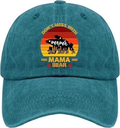 Baseball Cap Cotton Walking Hats Cyan 