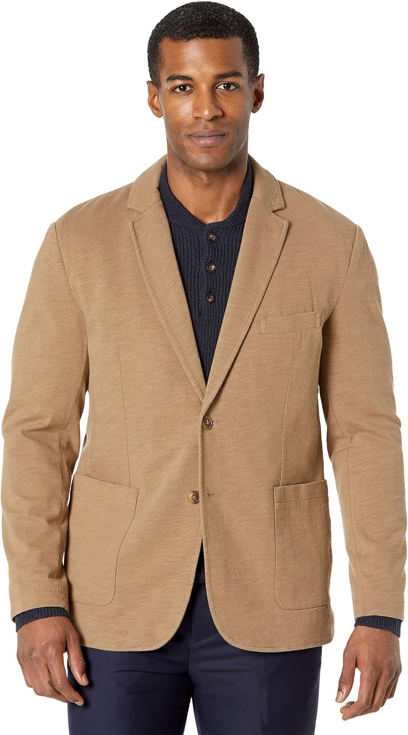 Murphy Garment Dyed Knit Blazer Brown 