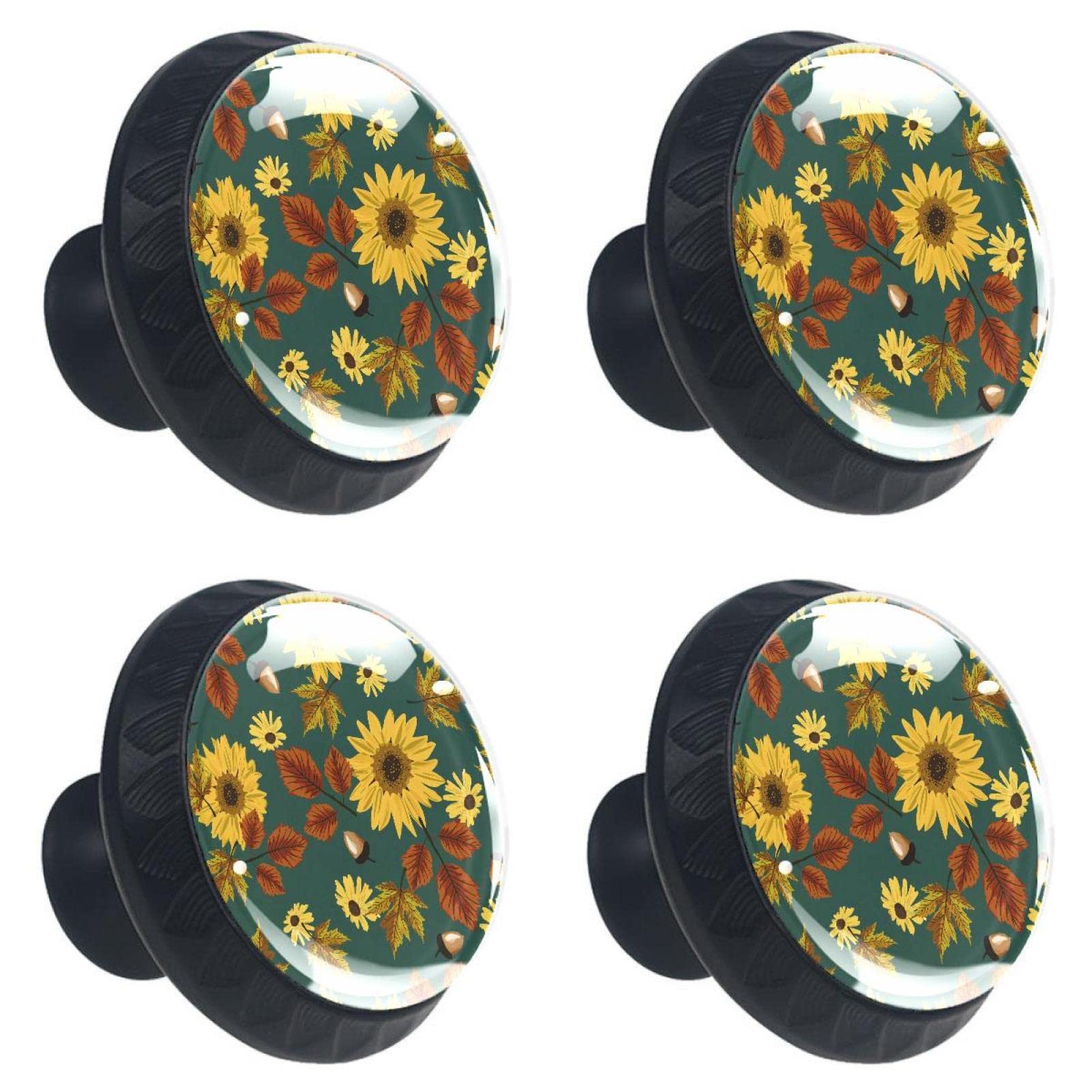 Boutons de tiroir en cristal et poignées tournesol pour une maison cosy