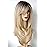 Long Layered Shoulder Length Blonde with white highlight wig Synthetic Hair Multicolor Wigs for White Women (Blonde with White Highlight)