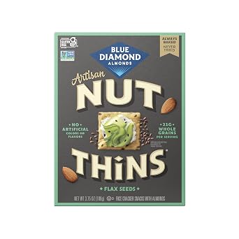 Blue Diamond Almonds Nut-Thins Artisan Flax Seed, 3.75 oz, Pack of 1