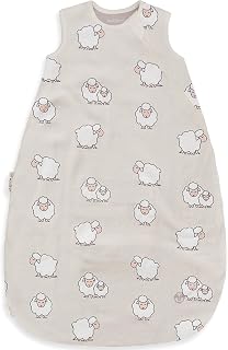 Woolino Merino Wool and Organic Cotton Baby Sleeping Bag - 4 Season Classic Sleep Sack - Two-Way Zipper Sleeping Bag for Baby and Toddler - 18-36 Months - Sheep