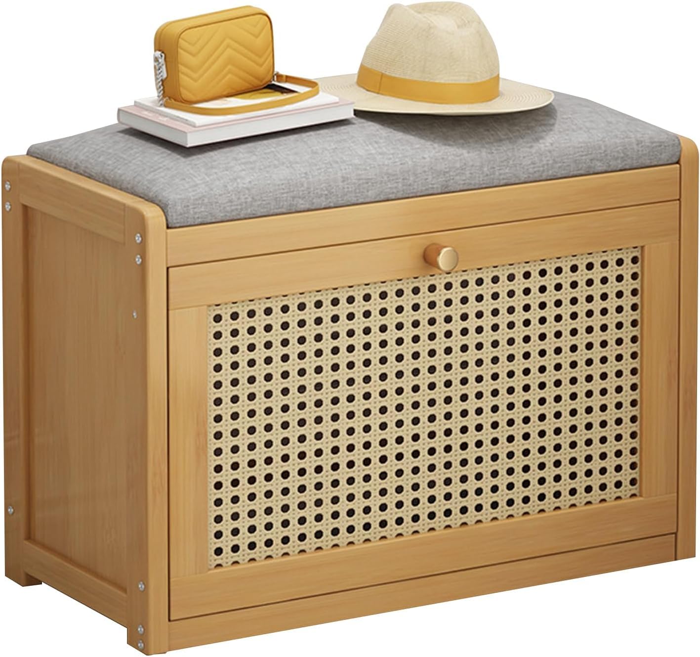 Banc étagère à chaussures pour entrée étroite pour ranger et se chausser facilement