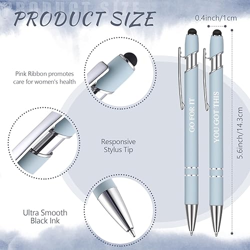 Vista 104 de Zonon - Paquete 12 bolígrafos con frases motivacionales para escuela y oficina, punta fina, escritura uniforme, citas divertidas para regalar a Rosa