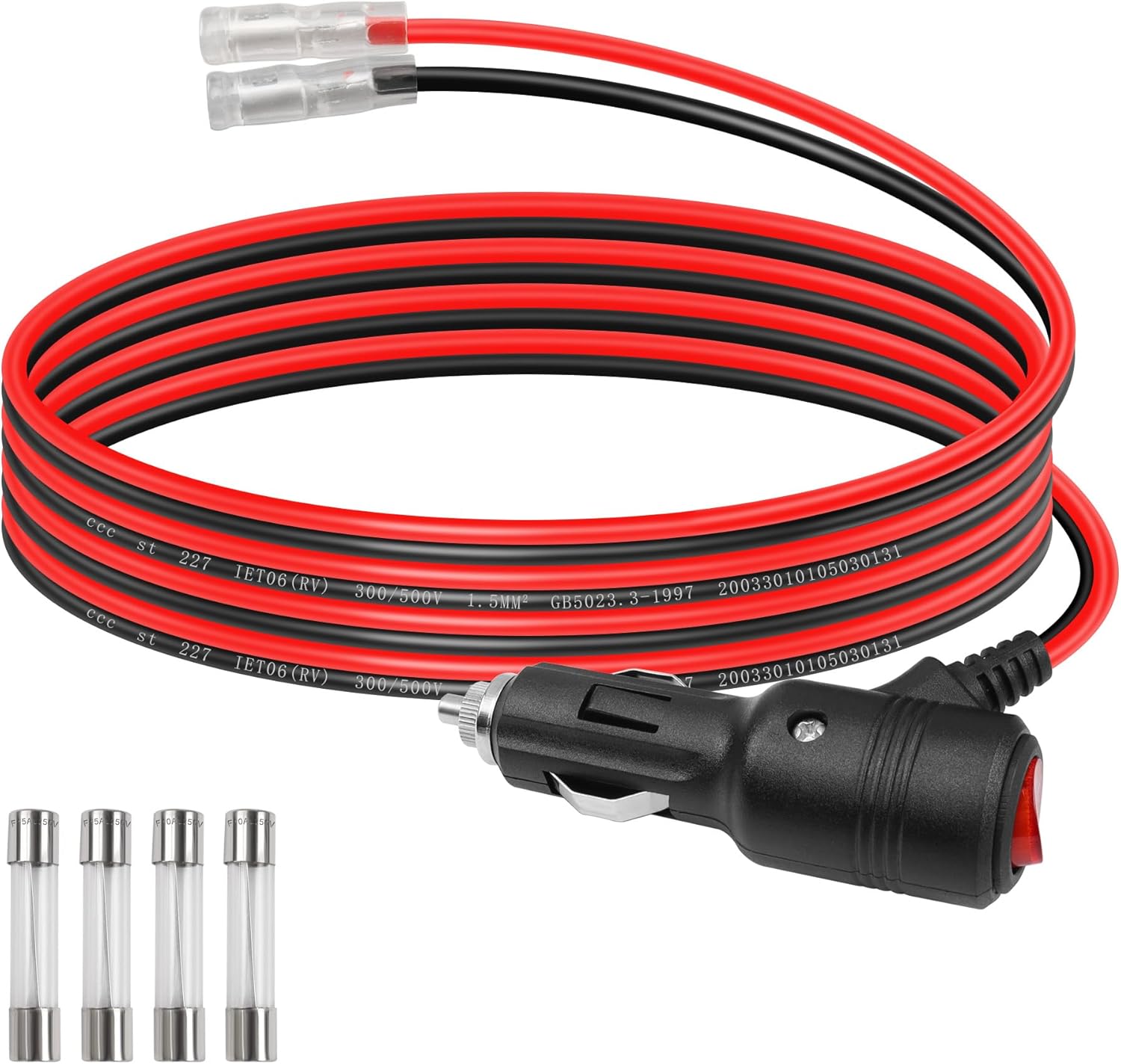 Qiilu Auto Zigarettenanzünder Kabel - 1,5m Für Funkgeräte & Autoradio