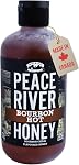 Peace River Hot Honey | Chaleur moyenne , Fabriqué au Canada , Certifié Kosher , Chili Infused Spicy Honey | Source durable : Drizzle Over Pizza, Wings & Plus d'informations Bouteille facile à presser 375g