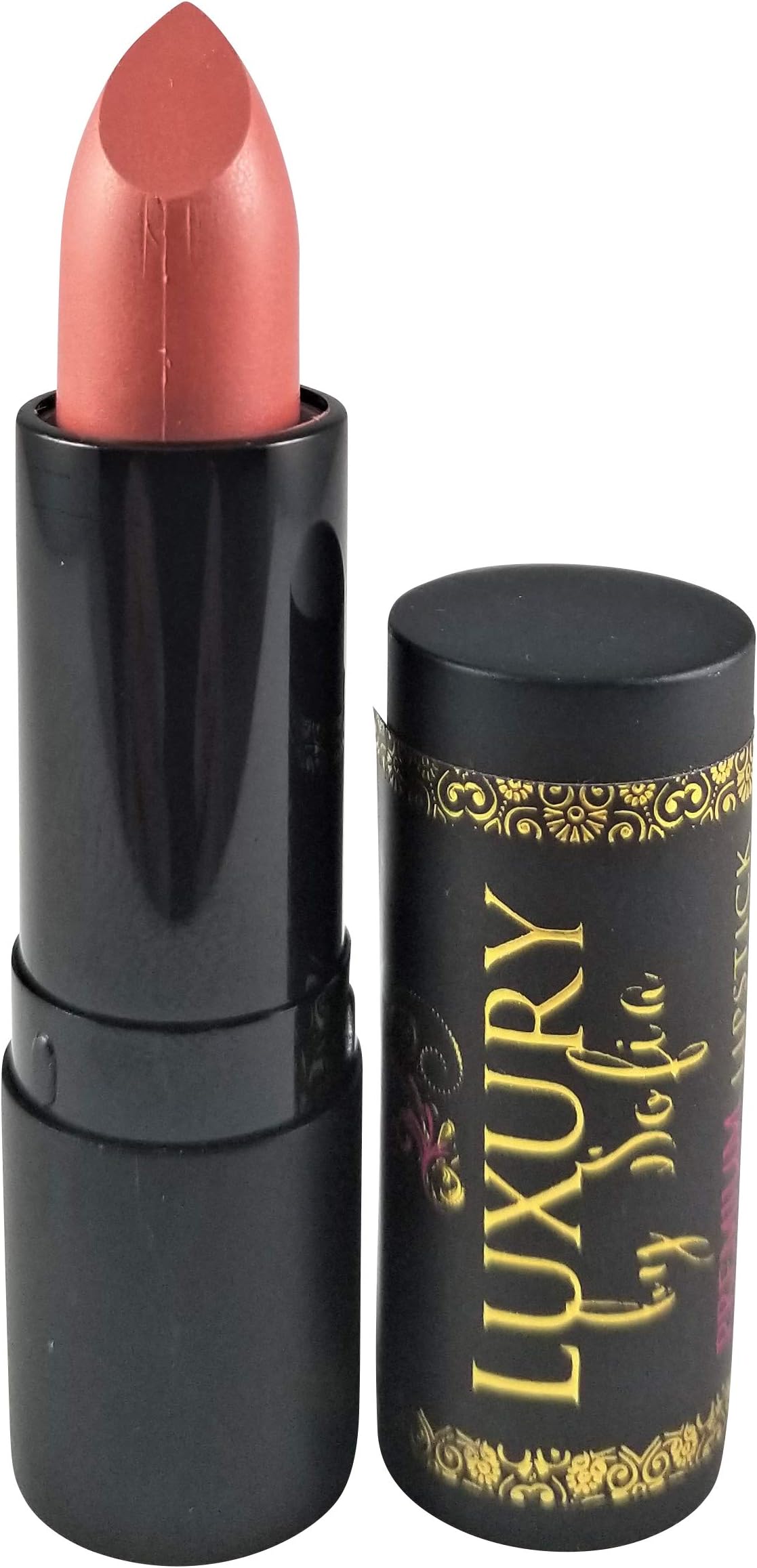 Luxury by Sofia Organic Lipstick | Natural, Non-Toxic, Moisturizing, Long-Lasting & Highly Pigmented | Organic Butters, Botanical Extracts & Essential Plant Oils | Vibrant Colors (True Nude)