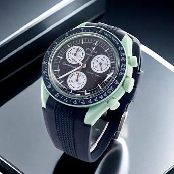 Omega x Swatch MoonSwatch için Örgü Kavisli Uçlu Kauçuk Saat Kayışları - Eğri Boşluk Yok Hızlı Çıkarma Yedek Silikon Bantlar Erkekler ve Kadınlar için Moonwatch Speedmaster için - 20 mm (Koyu Gri, 20