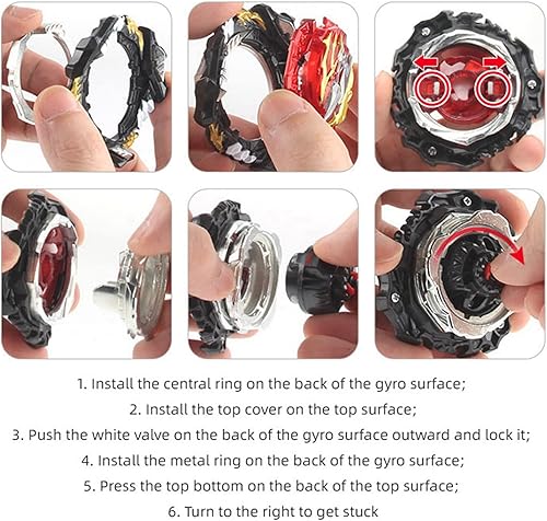 Miniatura 3 de Juguete de batalla, tapas de juego Gyro Booster BU B-197 Divine Belial Nexus Adventure-3 Bey Brust Spinning Top Toy Starter Power LR (rotación