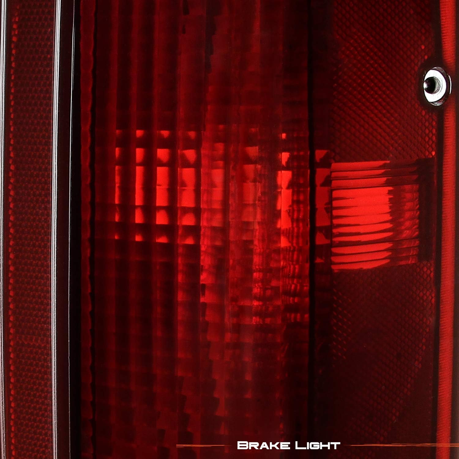 AKKON - For 87-97 Ford Bronco F150 F250 F350 Pickup Truck Dark Red Tail Lights Brake Lamps Replacement Pair Assembly