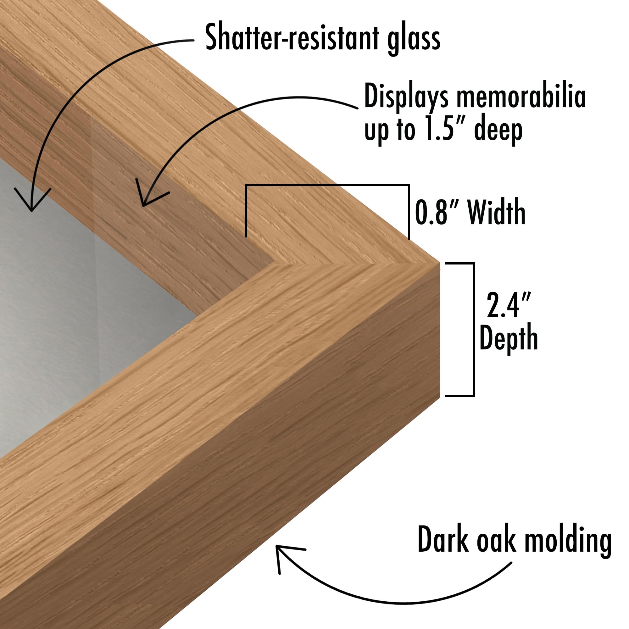 Americanflat Cornice per Foto da 20x20 cm Nera - Cornice da