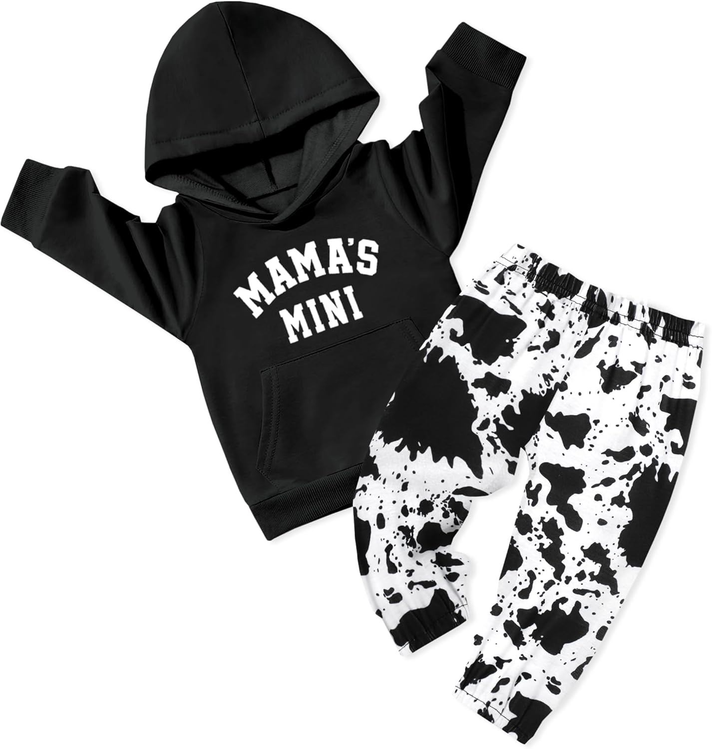 KANGKANG Toddler Baby Girl Clothes Hoodie Sweatshirts Print Pants 2 Piece Outfits Cute Fall Winter Clothing Set