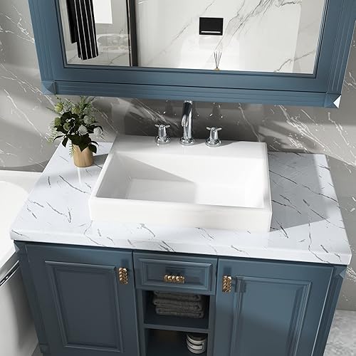 Miniatura 3 de Papel de contacto de mármol blanco, papel tapiz de 35.4 x 197 pulgadas, película de vinilo brillante, impermeable, extraíble, autoadhesivo, para