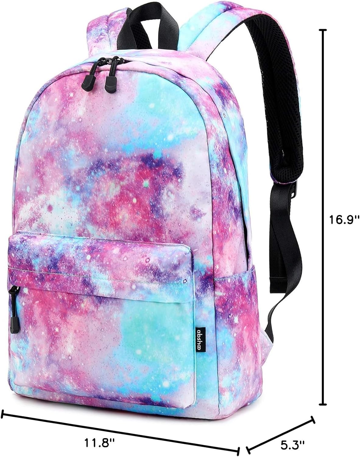 abshoo Lightweight Water Resistant Galaxy Backpacks For Teen Girls Women School Bookbags (Galaxy Pink) - Image 7