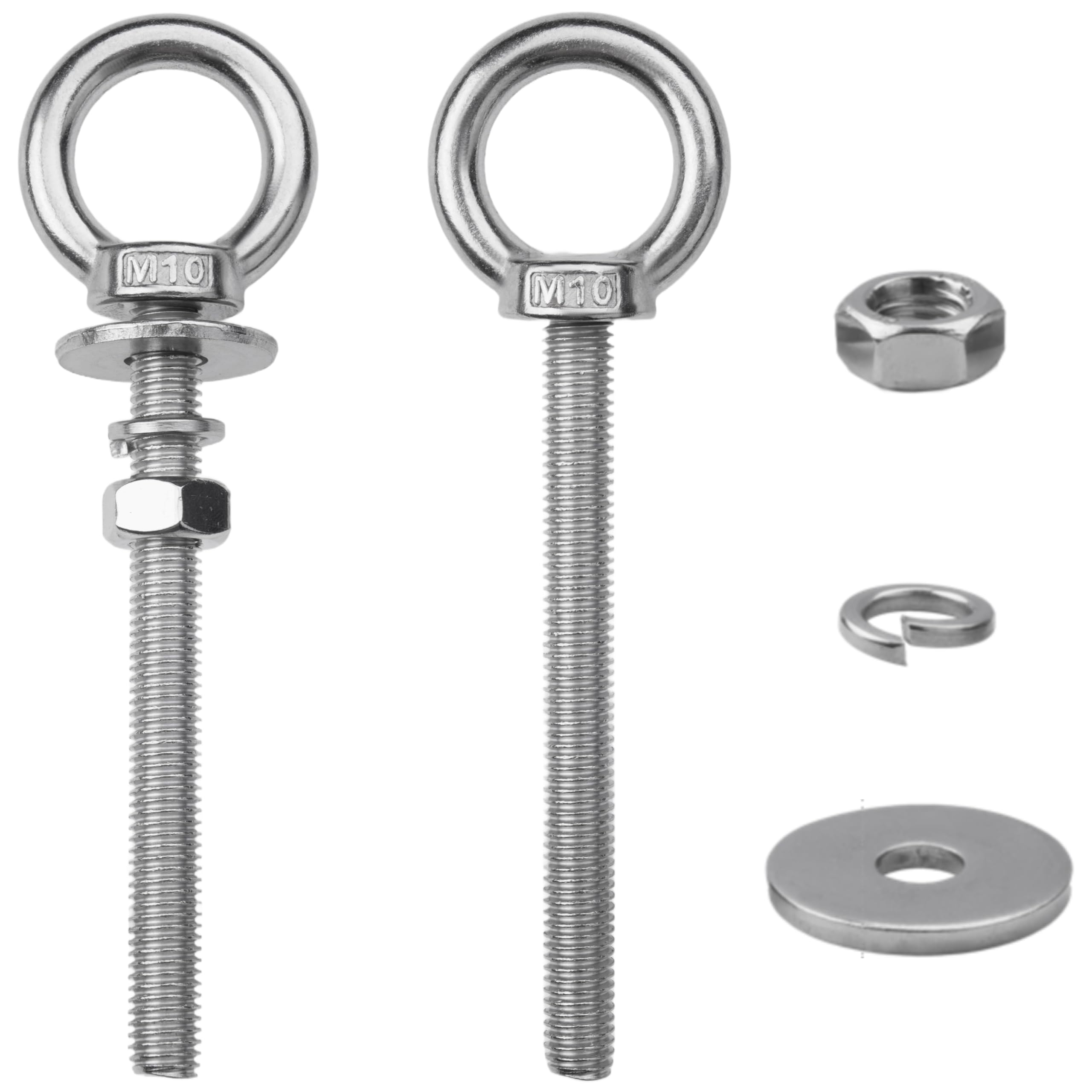 M8 Stainless Steel Eye Bolts - 4 Pack -30