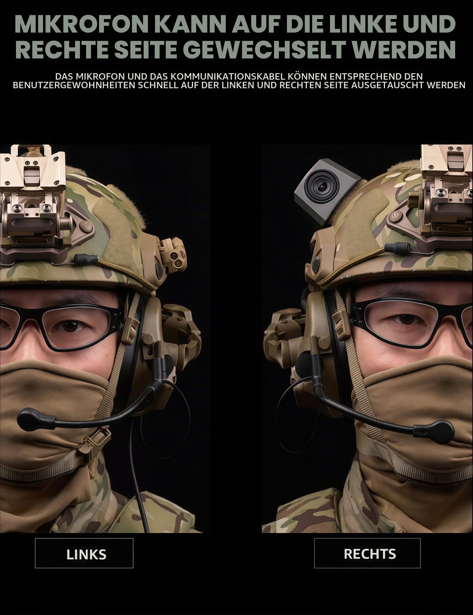 ACEXIER C5 Taktische Kopfhörer Helm (Keine Geräuschunterdrückung) Kommunikationsausrüstung Headset Outdoor Silikon Ohrenschützer