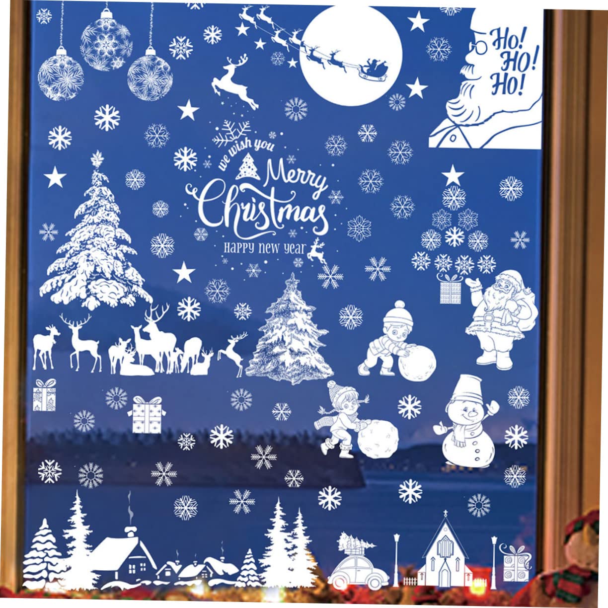 Alipis 27 Fogli Adesivi Natalizi Adesivo Frigorifero Natalizio Vetrofanie Per Feste Adesivi Per Finestre Con Pupazzo Di Neve Vetrofanie Rimovibili Murales Natalizi Natale Bianca Pvc