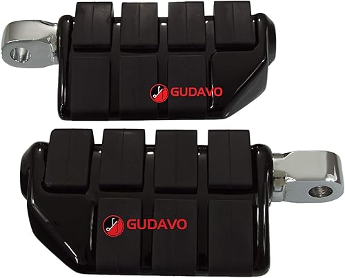 Miniatura 27 de Estriberas de aluminio cromado para motocicleta con soportes compatibles con Honda VT Shade 600 DELUXE/VLX 1996-2007 (GTW Chrome)