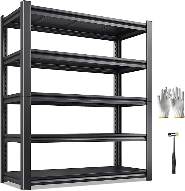 REIBII Garage Shelving 3000 LBS Storage Shelves Adjustable Metal Shelvin...