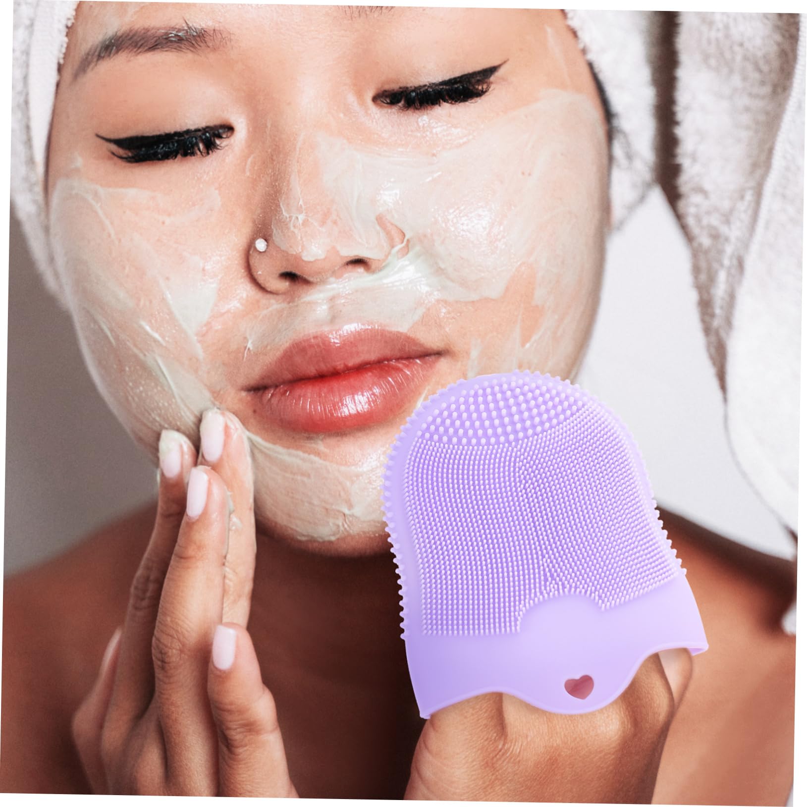 BELLIFFY Silicone Face Cleansing Brush Deep Cleaning Exfoliating Tool for Face Gentle Massager Pore Cleansing for Skin
