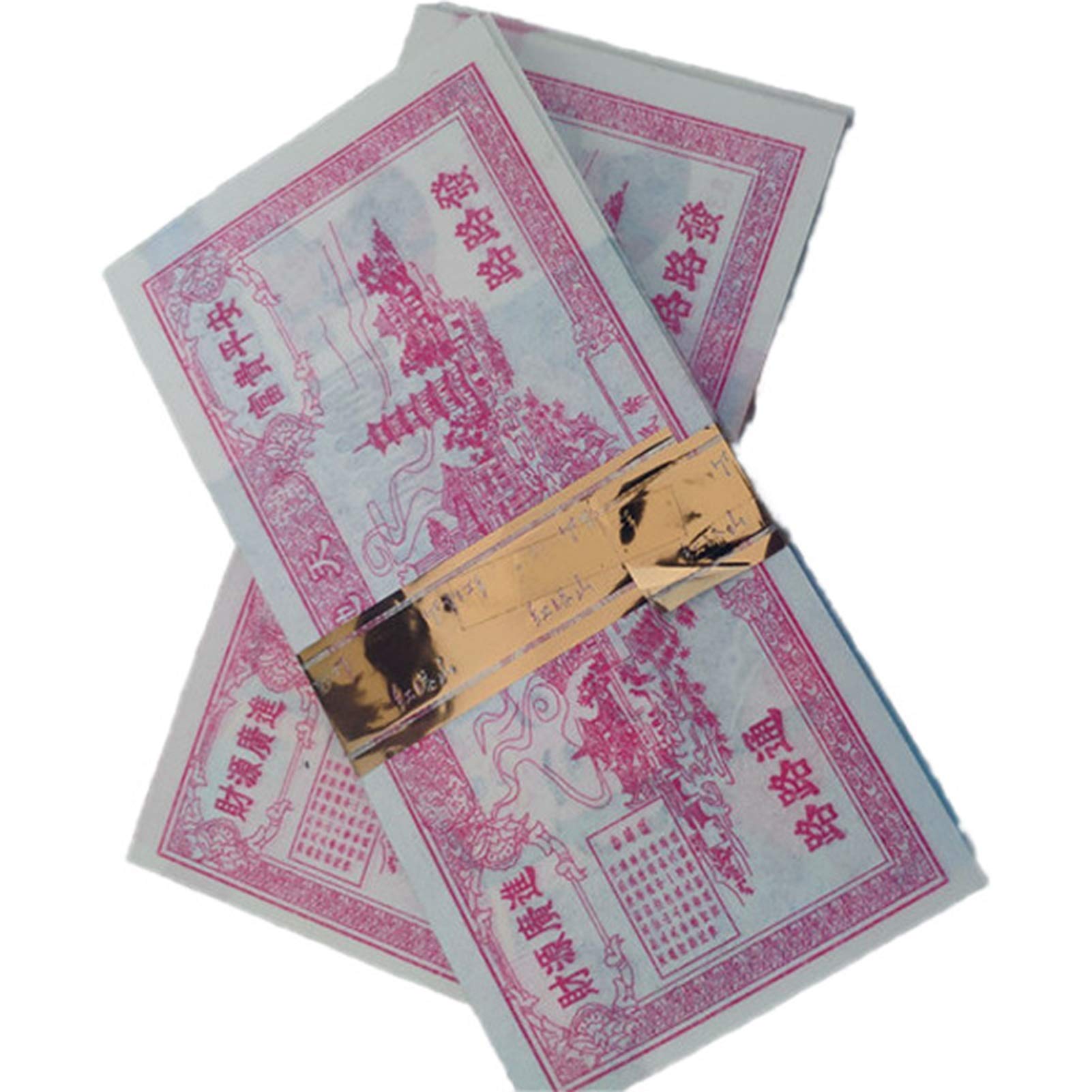 Waluta przodków, 1000 sztuk chińskiego papieru Joss, banknotów piekielnych, pieniędzy przodków spalonych w celu wzmocnienia więzi z przodkami na pogrzebie święta Ching Ming/wielokolorowe