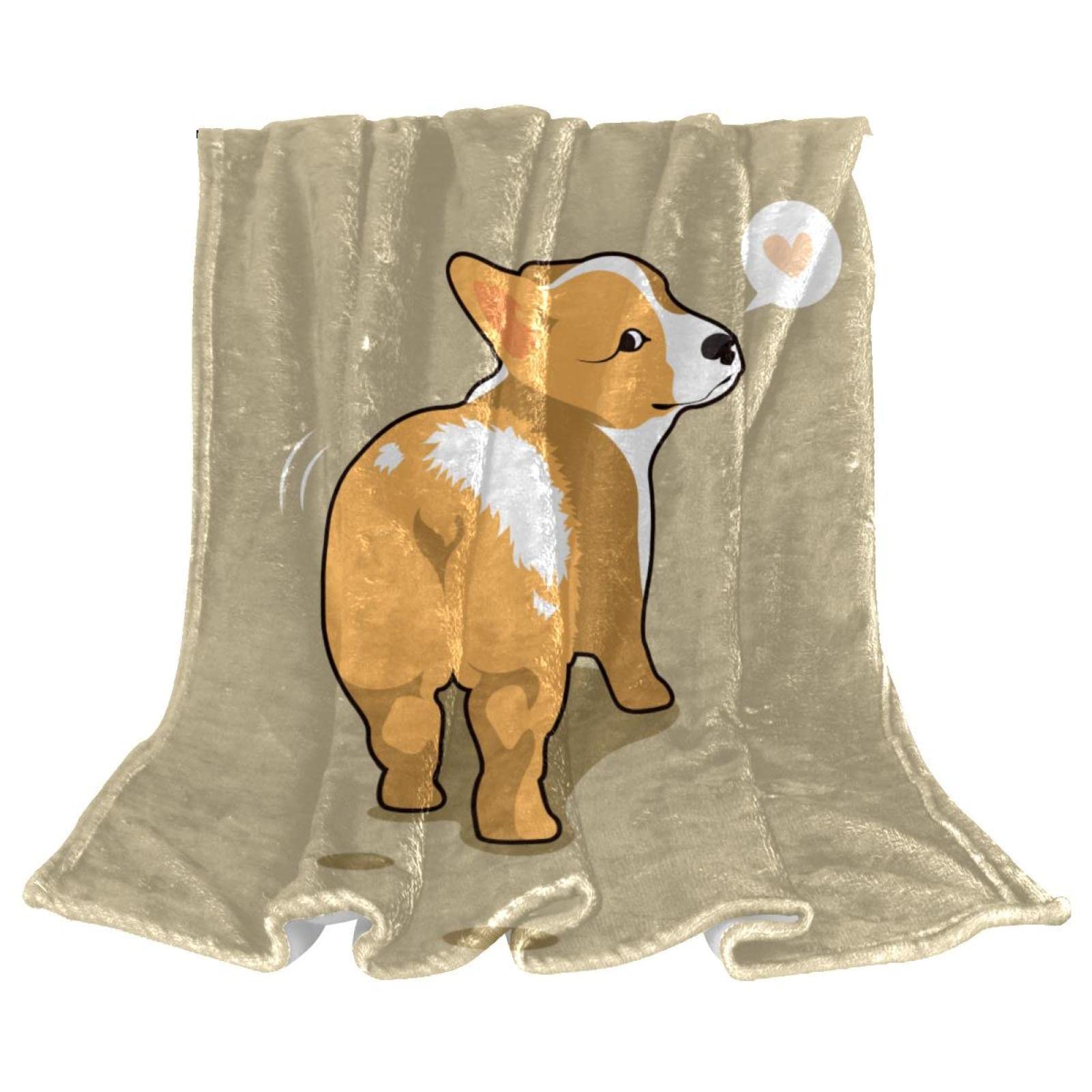 Dujiea Coperta Corgi Morbida In Pile – 152x203 Cm – Leggera E Accogliente Per Letto E Divano - 3