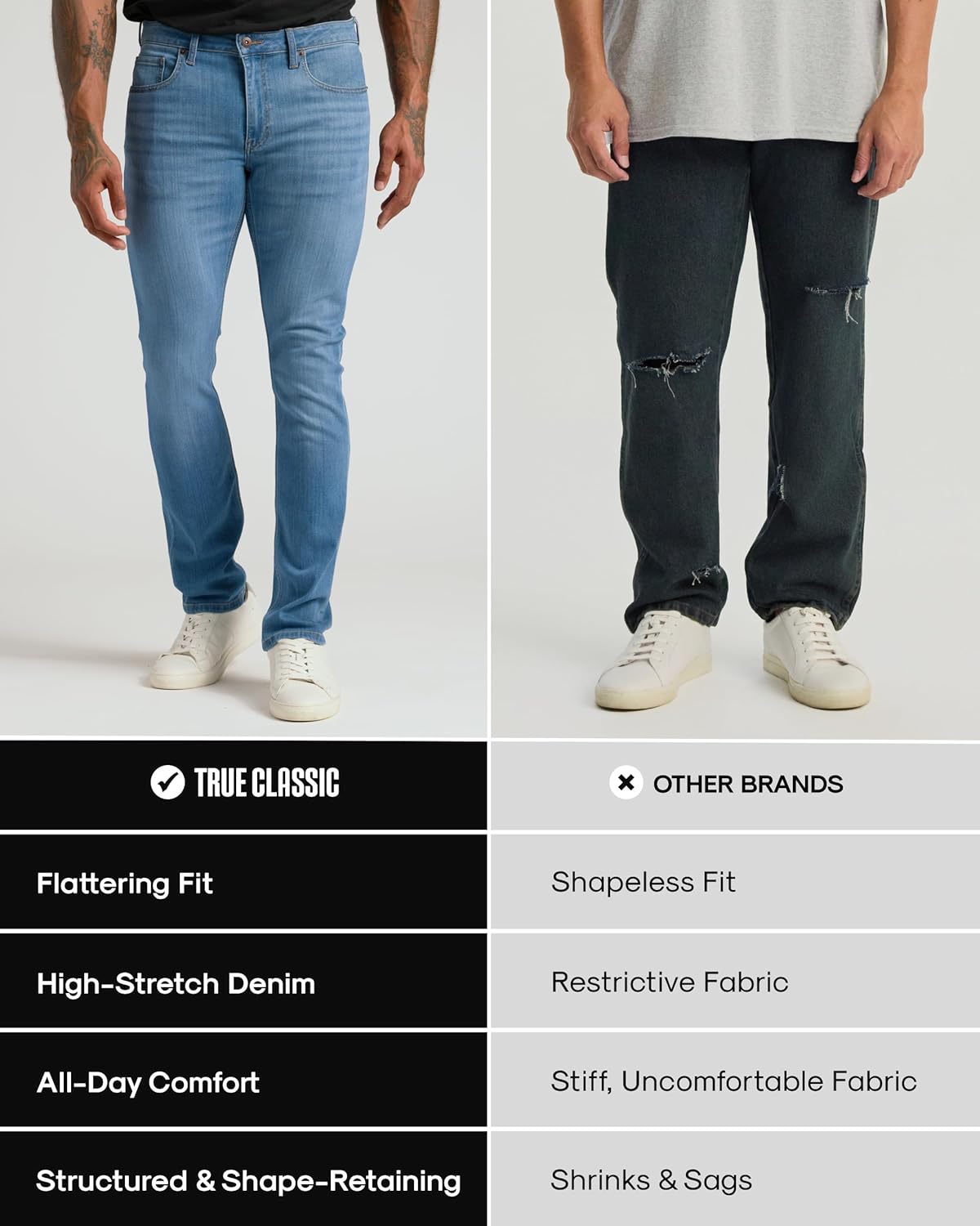 True Classic Stretch Jeans for Men, Slim and Straight Fit Men's Stretch Jean - Image 6